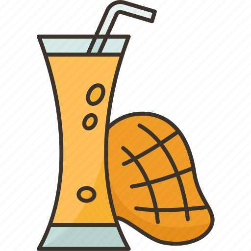 Mango, juice, drink, tropical, glass icon - Download on Iconfinder
