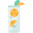 gin, tonic, cocktail, glass, bar