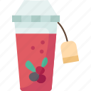 tea, berry, cold, drink, refreshment