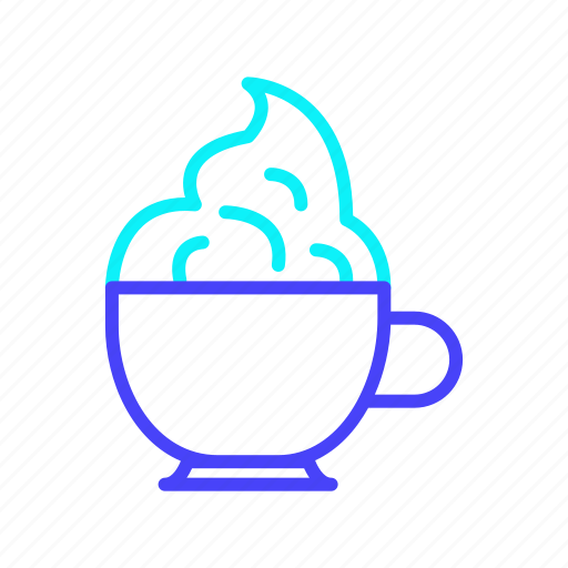 Coffee, cream, cup, drink, food, hot, whipped cream icon - Download on Iconfinder