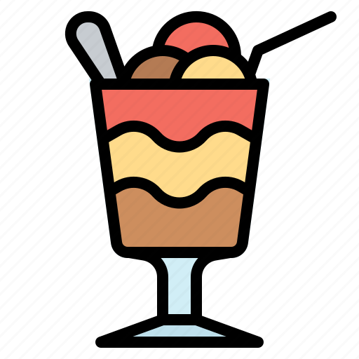 Cream, dessert, float, glass, ice, layer icon - Download on Iconfinder