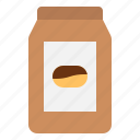 bag, bean, beverage, coffee, package
