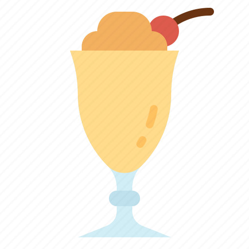 Cherry, desert, icecream, milkshake, whipcream icon - Download on Iconfinder