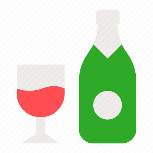 Alcoholic, beverage, bottle, drinks, glasses icon - Download on Iconfinder