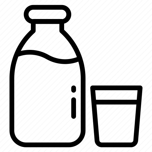 Beverage, bottle, calcium, glass, milk icon - Download on Iconfinder