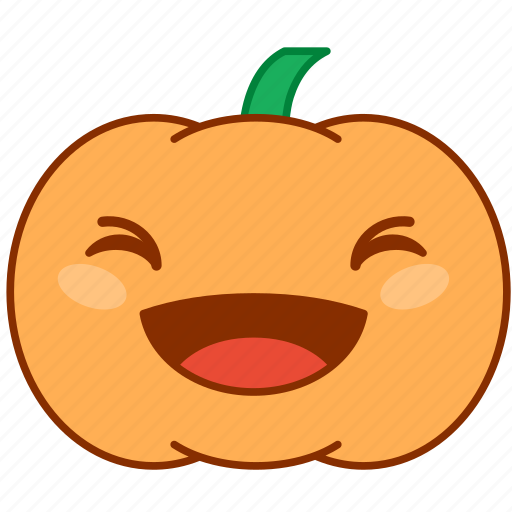 Emoticon, emotion, happy, joy, pumpkin, smile, sticker icon - Download on Iconfinder