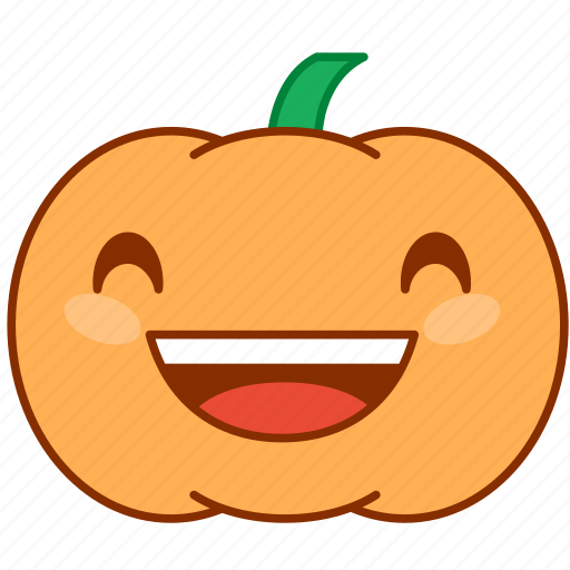 Emoticon, emotion, grin, laugh, pumpkin, smile, sticker icon - Download on Iconfinder