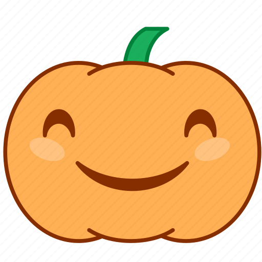 Emoticon, emotion, happy, laugh, pumpkin, smile, sticker icon - Download on Iconfinder
