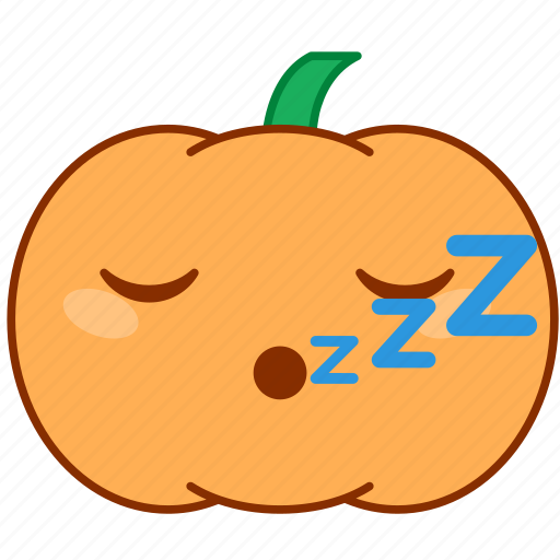 Emoticon, emotion, goodnight, pumpkin, sleep, sticker, zzz icon - Download on Iconfinder
