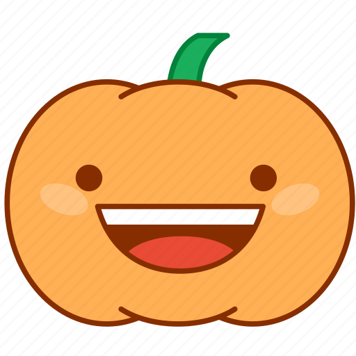 Emoticon, emotion, grin, happy, pumpkin, smile, sticker icon - Download on Iconfinder