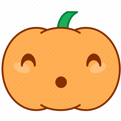 Doubt, emoticon, emotion, oh, pumpkin, smile, uh icon - Download on Iconfinder