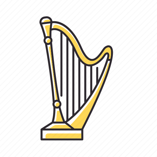 David, golden, harp, instrument, legend, music, psalm icon - Download on Iconfinder