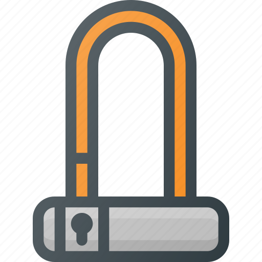 Bicycle, equipment, lock, locked, protect, safe, security icon - Download on Iconfinder