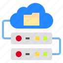 cloud, data, file, folder, server, storage