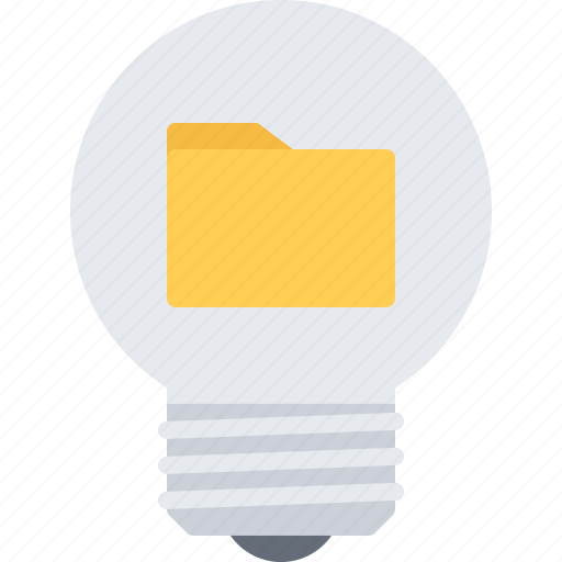 Data, folder, idea, analyst, light, analytics icon - Download on Iconfinder