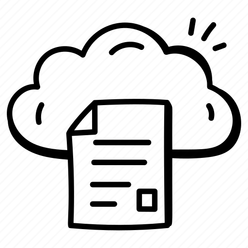 Cloud report, cloud file, cloud document, cloud paper, cloud draft icon - Download on Iconfinder