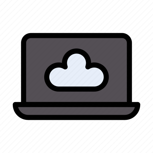 Cloud, storage, database, online, laptop icon - Download on Iconfinder