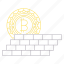 bitcoin, cryptocurrency, digital, protect, technology, wall 