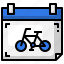 calendar, cycling, bicycle, sports, exercise 