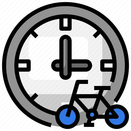 Clock, bicycle, sports, exercise, time icon - Download on Iconfinder