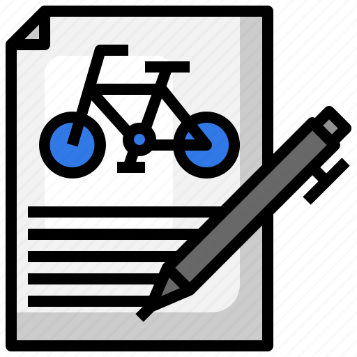 Contract, bicycle, sports, exercise, pen icon - Download on Iconfinder