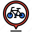 location, marker, bicycle, sports, pin 