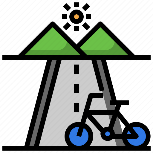 Road, pavement, cycling, route, path icon - Download on Iconfinder