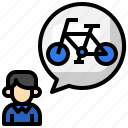 speech, bubble, cycling, conversation, bicycle, sports