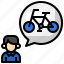 speech, bubble, cycling, conversation, bicycle, sports 