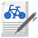 contract, bicycle, sports, exercise, pen