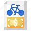 receipt, money, payment, bicycle, ehicle 