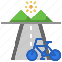 road, pavement, cycling, route, path