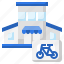shop, store, bicycle, buildings, rent 