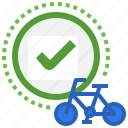 tick, approve, bicycle, sports, exercise