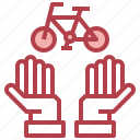 bike, sports, gesture, hand, transport