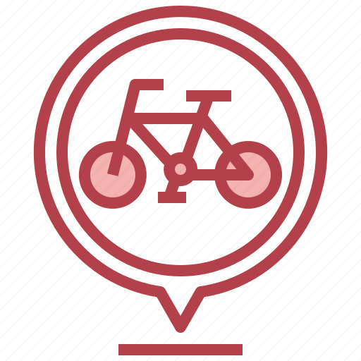 Location, marker, bicycle, sports, pin icon - Download on Iconfinder