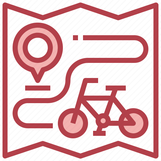 Map, cycling, route, bicycle, sports icon - Download on Iconfinder