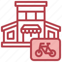 shop, store, bicycle, buildings, rent