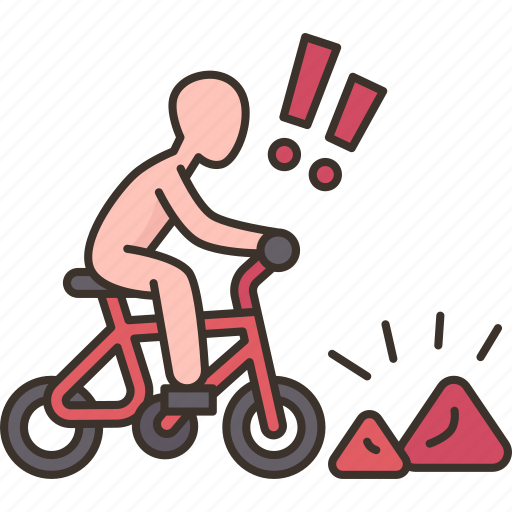 Accident, bicycle, ride, road, caution icon - Download on Iconfinder
