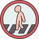 pedestrian, crossing, road, vigilant, sign