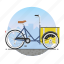 bicycle, bike, cargo bike, circle, delivery bike, nihola 
