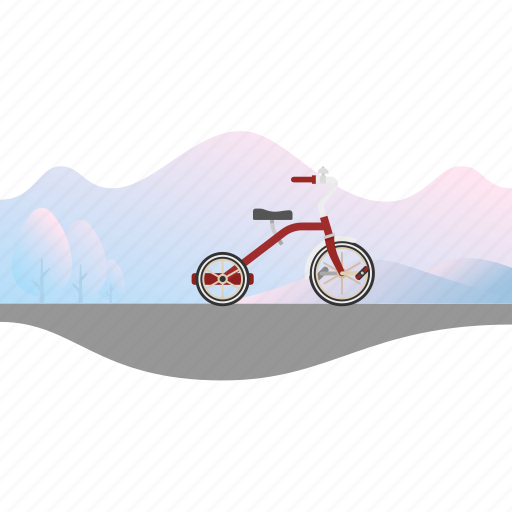 Banner, bicycle, bike, kid's bike, tricycle icon - Download on Iconfinder