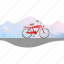 banner, beach cruiser, bicycle, bike 