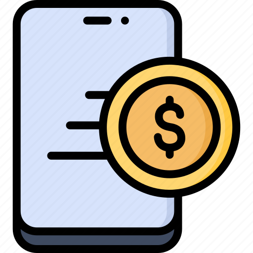 Payment, expense, smartphone, money, coin icon - Download on Iconfinder