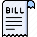 bill, payment, receipt, document