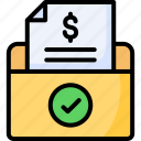 bill, payment, invoice, document, folder