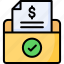 bill, payment, invoice, document, folder 