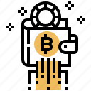 bitcoin, cryptocurrency, saving, transaction, wallet