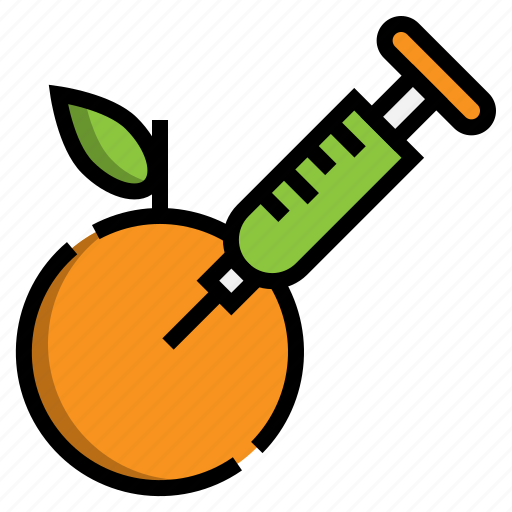 Testing, transgenic, ecologism, syringe, dna, orange icon - Download on Iconfinder