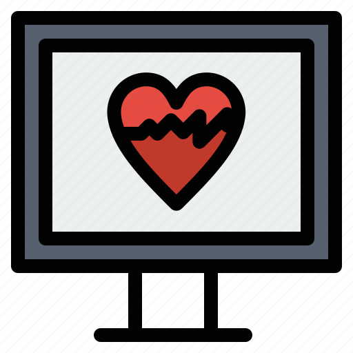 Heart, monitor, pulse icon - Download on Iconfinder